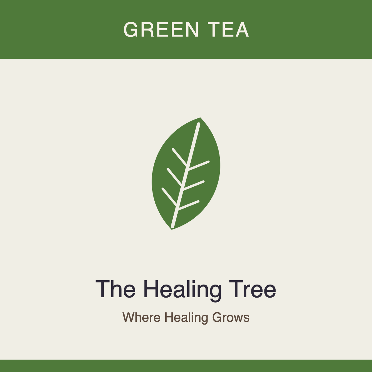 The Healing Tree green tea, product photo coming soon
