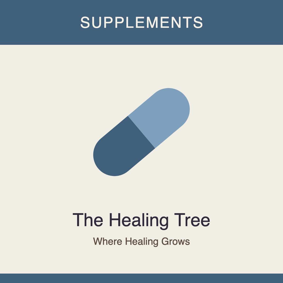 The Healing Tree supplements, product photo coming soon